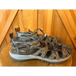 KEEN Women Brown Yellow Closed Toe Waterproof Whisper Sport Sandal Size 6.5